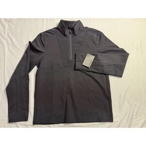 G/Fore Brushed‎ Quarter Zip Golf Jacket Mens Size Small Onyx Black NEW